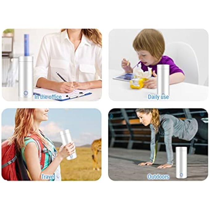 Hitopin Travel Portable Kettle 400Ml Travel Kettle Travel Electric Mini Kettle Automatic Shut Off Travel Tea Kettle With 2Pcs Stickers And 1Pc Cup Brush For Making Tea Coffee Milk White 400Ml - Image 5