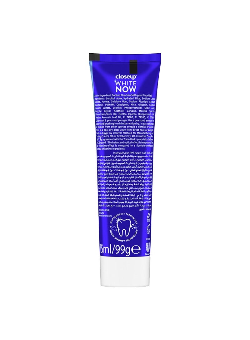 Close Up White Now Toothpaste Extra Fresh 75ml - Image 3