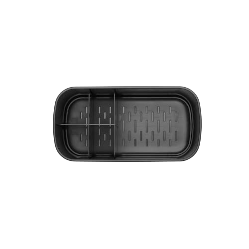 Brabantia Renew Premium Compact Toothbrush Organizer Holder for Bathroom, Anti Skid Multipurpose Divided Storage Holder Cup Stand for Bathroom Sink, Washbasin (Black) - Image 3