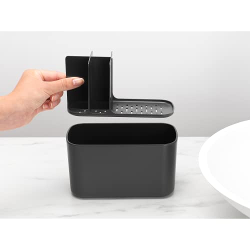 Brabantia Renew Premium Compact Toothbrush Organizer Holder for Bathroom, Anti Skid Multipurpose Divided Storage Holder Cup Stand for Bathroom Sink, Washbasin (Black) - Image 5