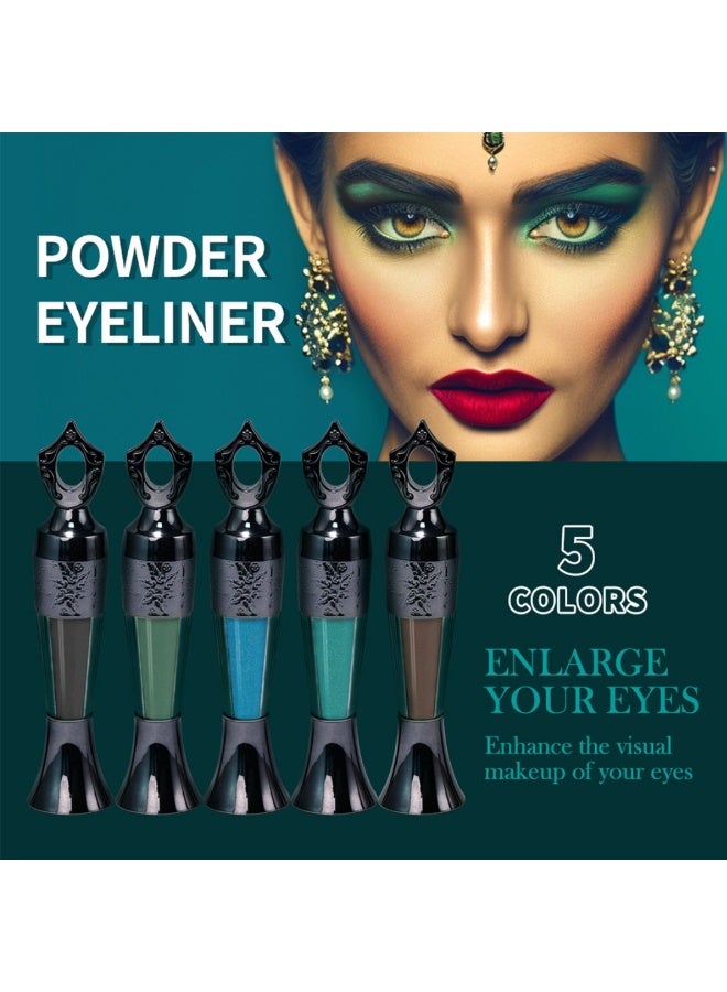 lakerain Powder Eyeliner 100% Natural Plant Formula Powder Eyeliner Easily Removed Eye Makeup Natural Eyeliner Last for All Day Long Lasting Dry Kohl Powder Eyeliner Brown 05 - Image 3