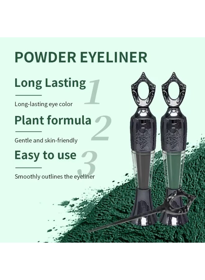 lakerain Powder Eyeliner 100% Natural Plant Formula Powder Eyeliner Easily Removed Eye Makeup Natural Eyeliner Last for All Day Long Lasting Dry Kohl Powder Eyeliner Brown 05 - Image 4