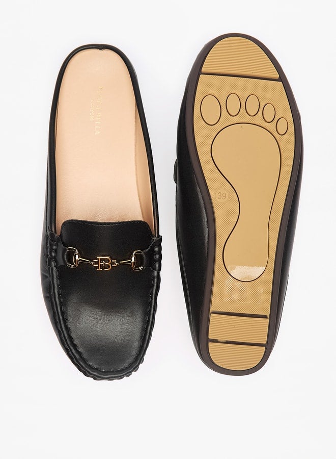 Flora Bella By Shoexpress Solid Slip-On Mules with Metal Accent  - Image 4
