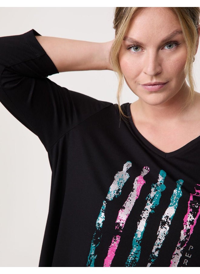 Samoon Flared 3/4-Length T-Shirt  - Image 5