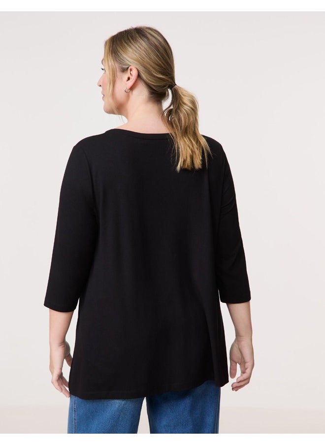 Samoon Flared 3/4-Length T-Shirt  - Image 4