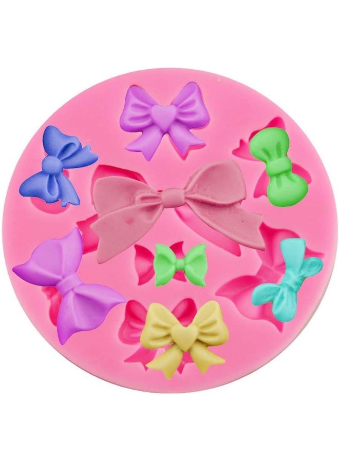 Pengxiaomei 3 Pack Bows Silicone Mould, Bow Fondant Sugar Mould Craft Molds for Birthday Wedding Party DIY Cake Decorating Mold - Image 2