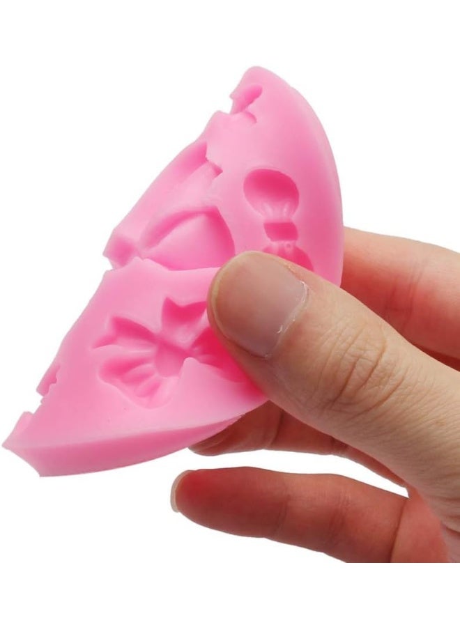 Pengxiaomei 3 Pack Bows Silicone Mould, Bow Fondant Sugar Mould Craft Molds for Birthday Wedding Party DIY Cake Decorating Mold - Image 4