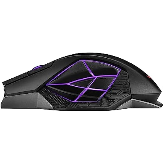 ROG SPATHA X WIRELESS GAMING MOUSE, 2.4 GHZ / WIRED USB, 19,000 DPI OPTICAL SENSOR, 12 PROGRAMMABLE BUTTONS, RGB, SWAPPABLE SWITCH DESIGN, MICRO SWITCHES, MAGNETIC CHARGING STAND, BLACK - Image 2