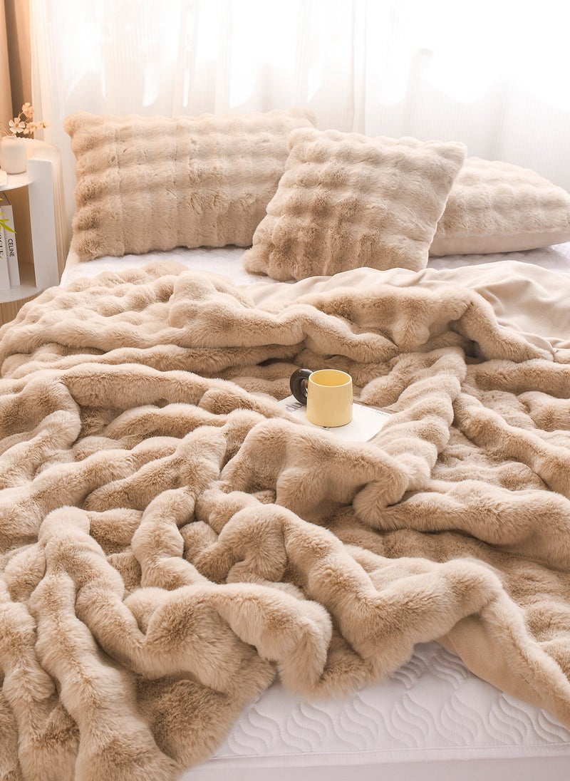 Sharpdo - Winter Blanket,Thickened Double-Sided Plush Blanket,Bedroom Throw Blanket,Soft Warm Rabbit Fleece Throw Blanket - Image 1