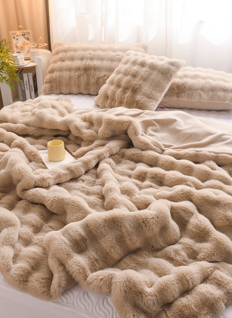 Sharpdo - Winter Blanket,Thickened Double-Sided Plush Blanket,Bedroom Throw Blanket,Soft Warm Rabbit Fleece Throw Blanket - Image 1