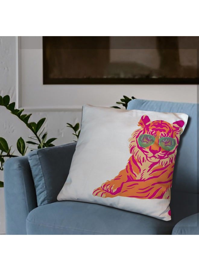 Nvotell Preppy Tiger Pillow Covers - Preppy Tiger Pillow Cases, Preppy Tiger Throw Pillow Covers 18x18, Pink and Orange Throw Pillow Covers - Image 4