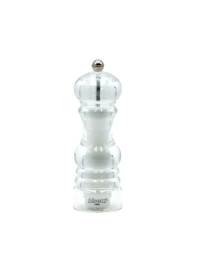 bisetti - BISETTI ACRYLIC SALT MILL "MILANO" 17,5 CM ROUND - Image 1