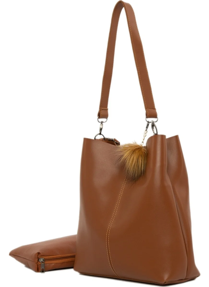 Bagmori Tan Unit Magnet Snap Bag
