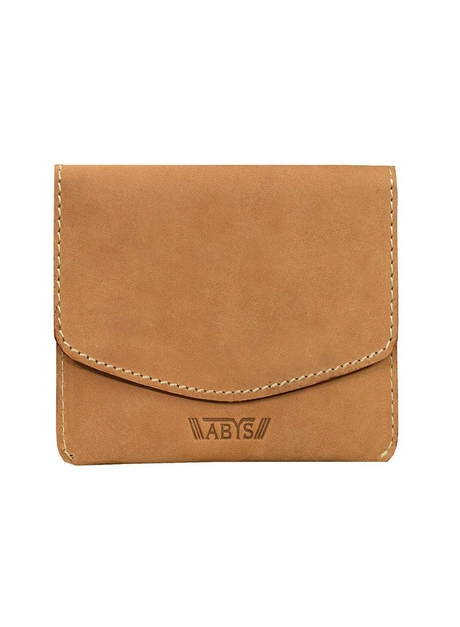 ABYS Genuine Leather Tan Passport Holder||Card Holder||Wallet for Women and Girl's - Image 1