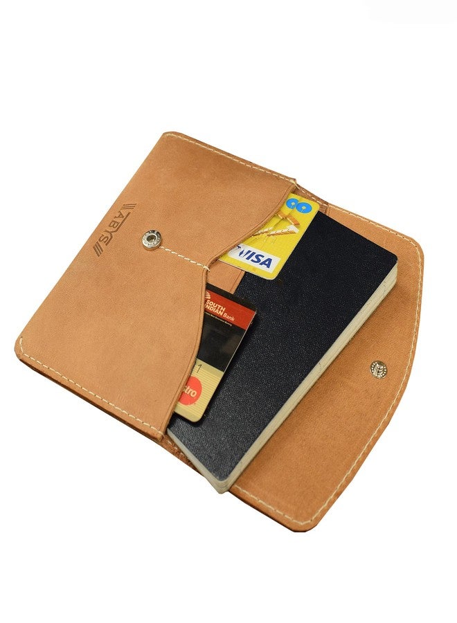 ABYS Genuine Leather Tan Passport Holder||Card Holder||Wallet for Women and Girl's - Image 4