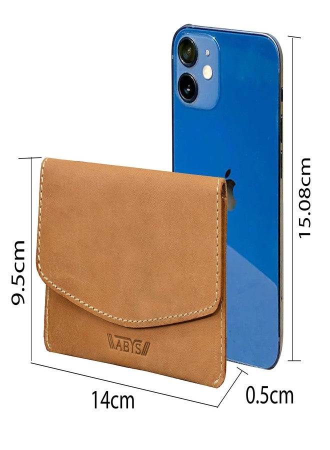 ABYS Genuine Leather Tan Passport Holder||Card Holder||Wallet for Women and Girl's - Image 2