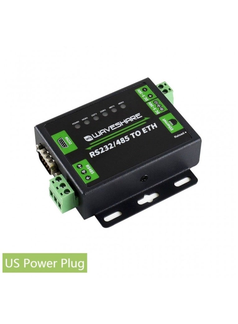 ويف شير محول صناعي Waveshare من RS232/RS485 إلى إيثرنت، قابس أمريكي  - Image 1