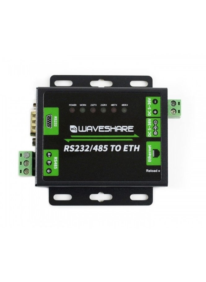 ويف شير محول صناعي Waveshare من RS232/RS485 إلى إيثرنت، قابس أمريكي  - Image 3