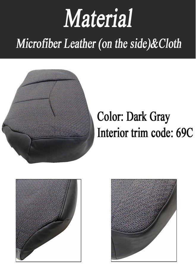 NLQR Driver Side Bottom Seat Cover Replacement Cloth Dark Gray and Bottom Foam Cushion Compatible with Chevy Silverado GMC Sierra 2003 2004 2005 2006 2007 - Image 4