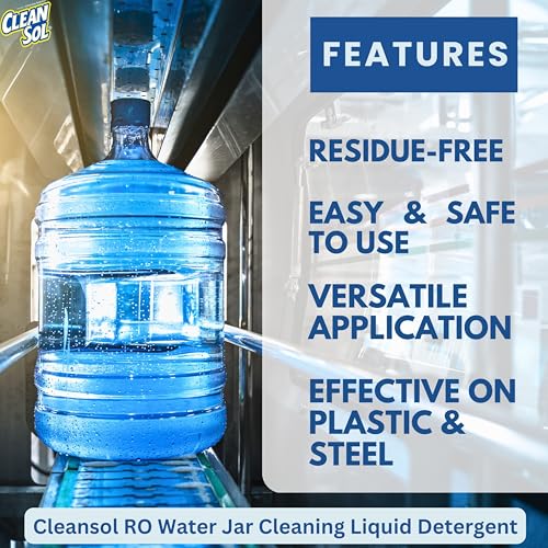 Cleansol RO Water Jar Cleaning Liquid Detergent | Deep Clean for Plastic & Steel Containers | Removes Oil, Grease & Deposits | Residue-Free & Safe for Water Storage - 5 Ltr - Image 3