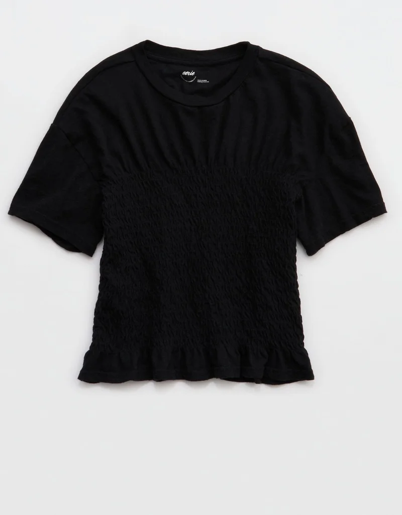 Aerie  Aerie Smocked Femme T-Shirt for Women | Best Price UAE