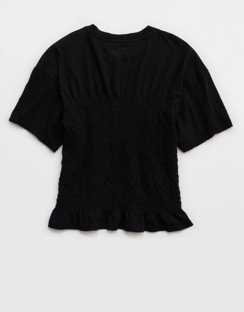 Aerie  Aerie Smocked Femme T-Shirt for Women | Best Price UAE