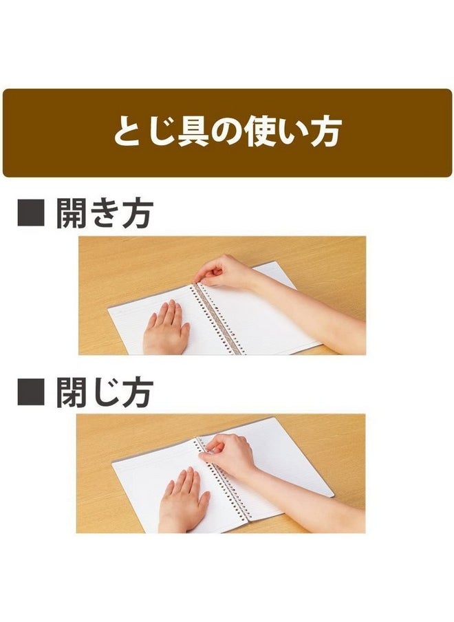 Kokuyo Kokuyo Campus Smart Ring Binders 3 Pack, B5 Light Colors Binder Notebooks, Up to 25 Sheets 26 Holes Slim Binder Folder with 10 Campus Sarasara Loose-leaf Paper Each for Study and Journal, Japan Import  - Image 5