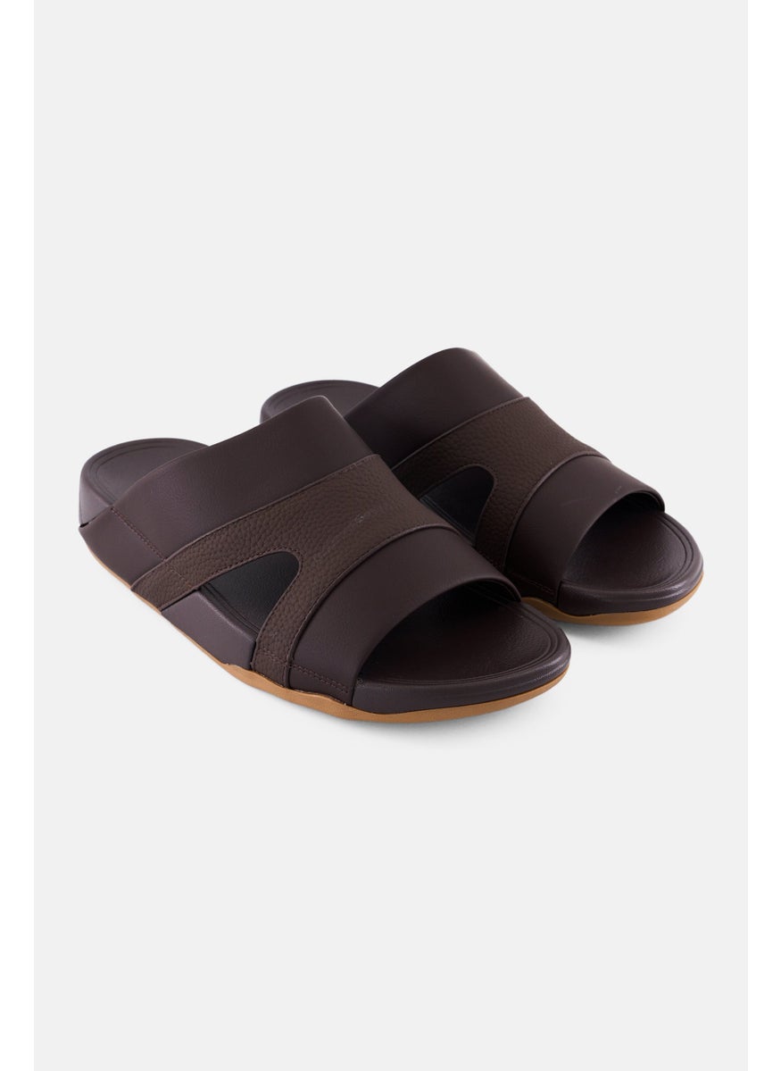 English Laundry Men Slip On Arabic Sandals, Brown  - Image 1