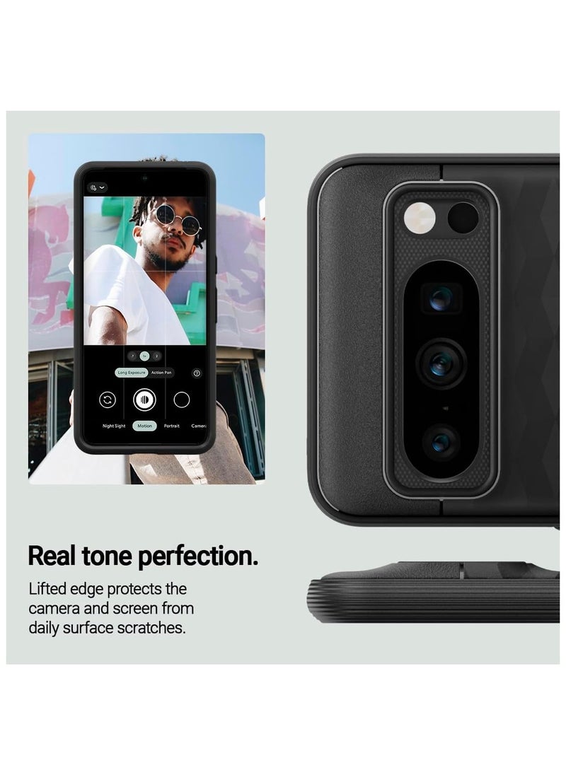 Caseology - Caseology Parallax Pixel 8 Pro [Grade Drop Tested] TPU Case for Google Pixel 8 Pro case 5G, 3D Pattern (2023) - Matte Black - Image 1