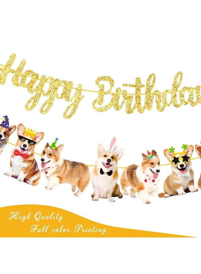 umoni Corgi Birthday Party Banners 3Pcs Corgi Birthday Decorations Dog Banner Dog Party Decorations for Pet Puppy Baby Shower Supplies - Image 5