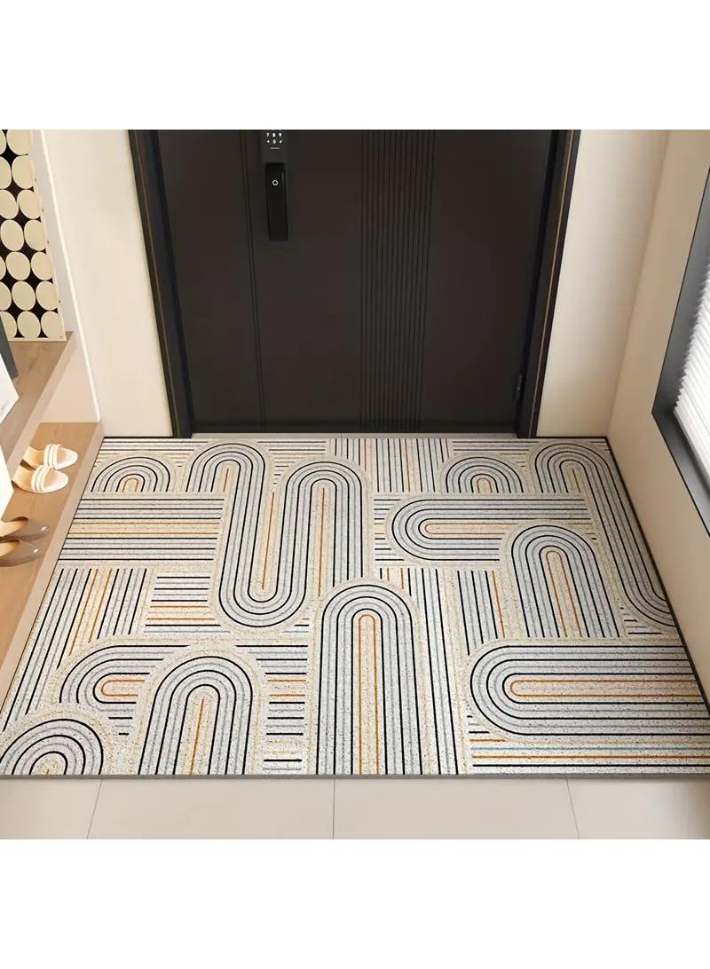 Y&D Silk Ring Floor Mat Dirt-resistant Wear-resistant Easy-care Foot Mat Entrance Anti-slip Mat-40*60cm 