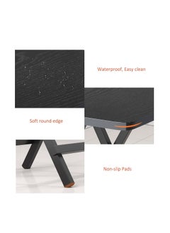 ماركة غير محددة طاولة نزهة قابلة للطي، طاولة تخييم محمولة، تصميم بسيط، طاولة عشاء موفرة للمساحة، طاولة طعام قابلة للطي شديدة التحمل للمنزل وغرفة المعيشة وحديقة المطبخ (حبيبات خشبية خفيفة، 60 سم)  - Image 5