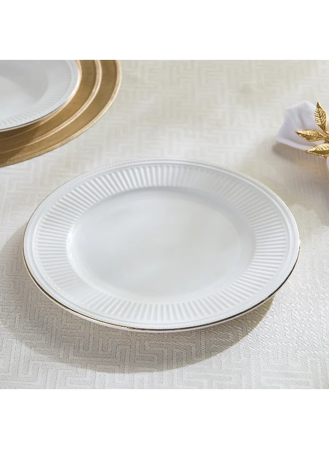 Home Box Embossed Gold Line Dinner Plate - 26 cm