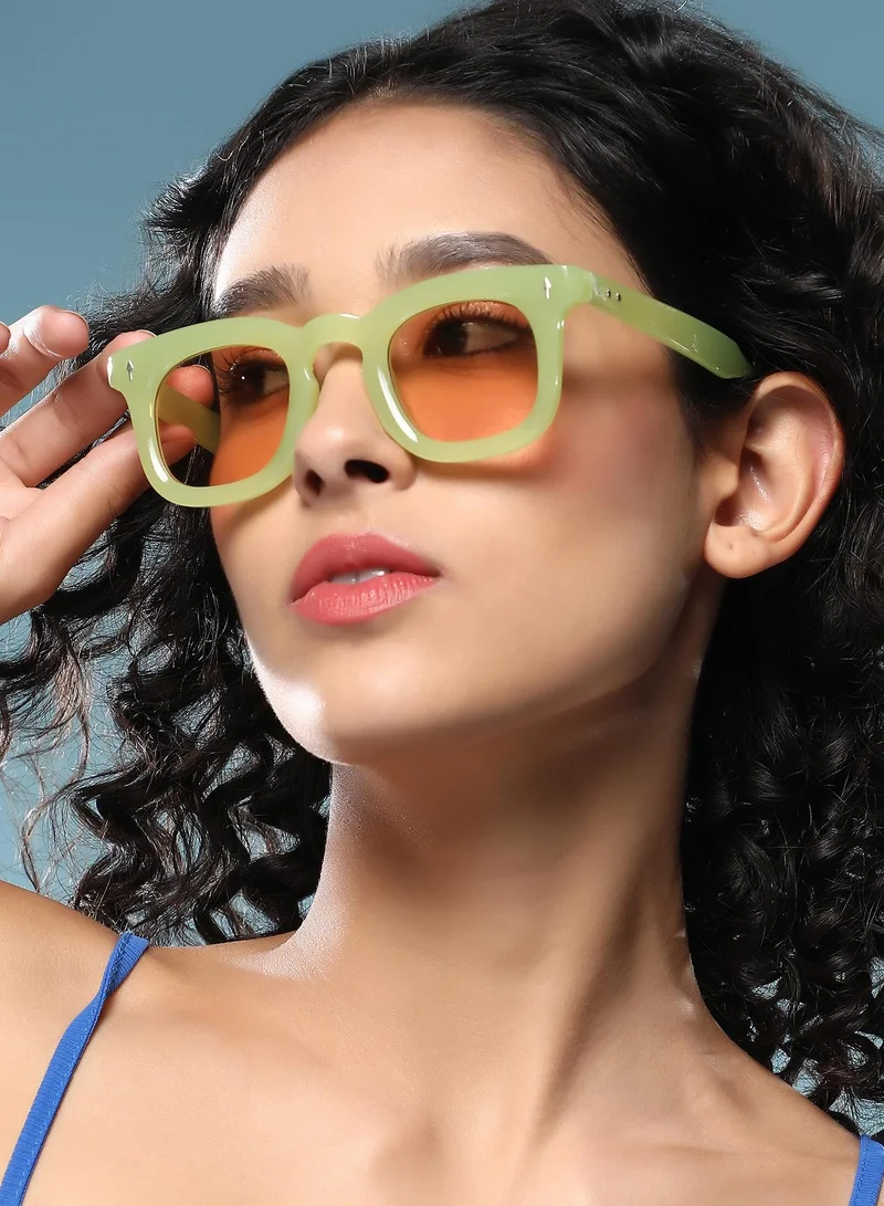 صوص هاوت نظارة شمسية بإطار واي فيرر كامل الحواف مع حماية من الأشعة الشمسية للنساء