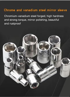 MileMelo Hand Tools Car Repair Tool 46pcs 1/4-Inch Socket Set Car Repair Tool Ratchet Torque Wrench Combo Tools Kit Auto Repairing Tool Set  - Image 4