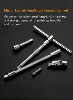 MileMelo Hand Tools Car Repair Tool 46pcs 1/4-Inch Socket Set Car Repair Tool Ratchet Torque Wrench Combo Tools Kit Auto Repairing Tool Set  - Image 3