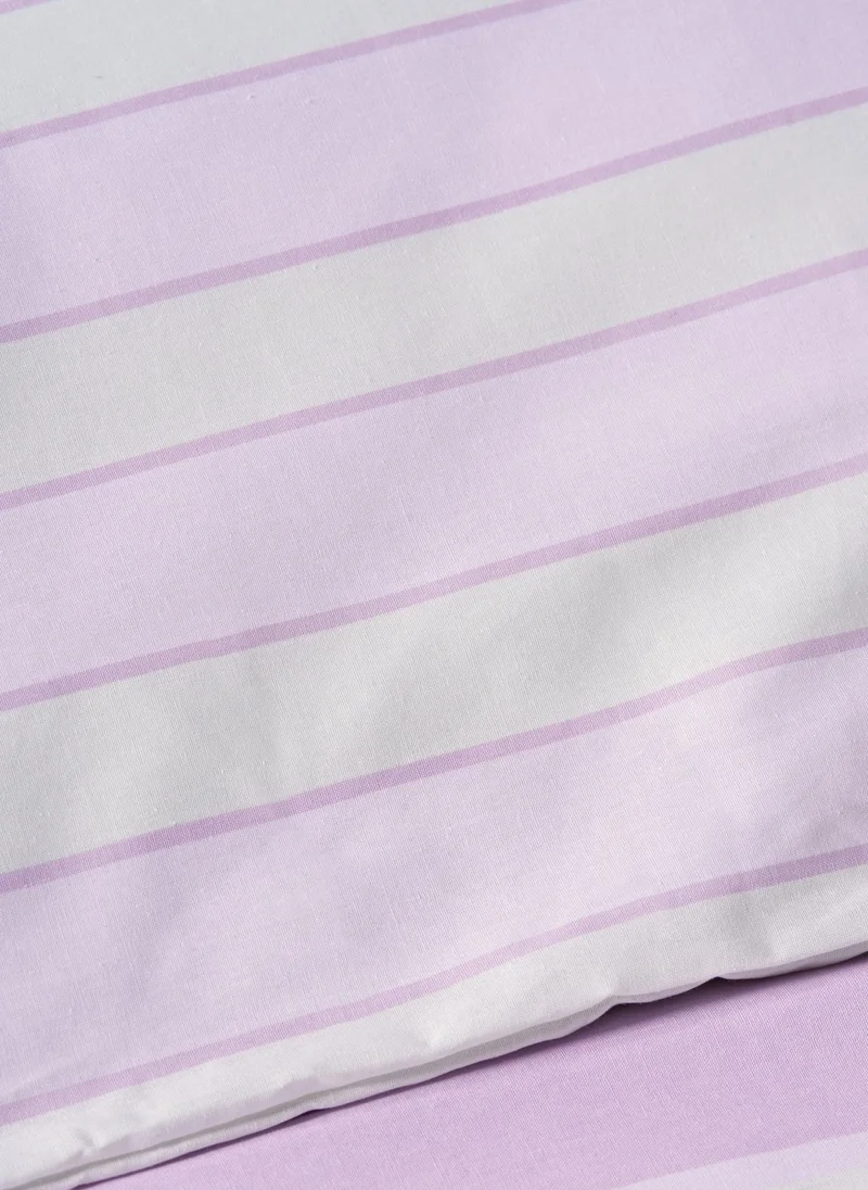 Matalan Purple Lilac Stripe Frill Duvet Set  | Best Price UAE