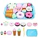 Elitoky Play Desserts Food Set Play Food for Kids Kitchen Pretend Cutting Play Desserts Cake Ice Cream and Donuts Food Toys Birthday Gifts Set Toy for Boys Girls Toddler - Image 4