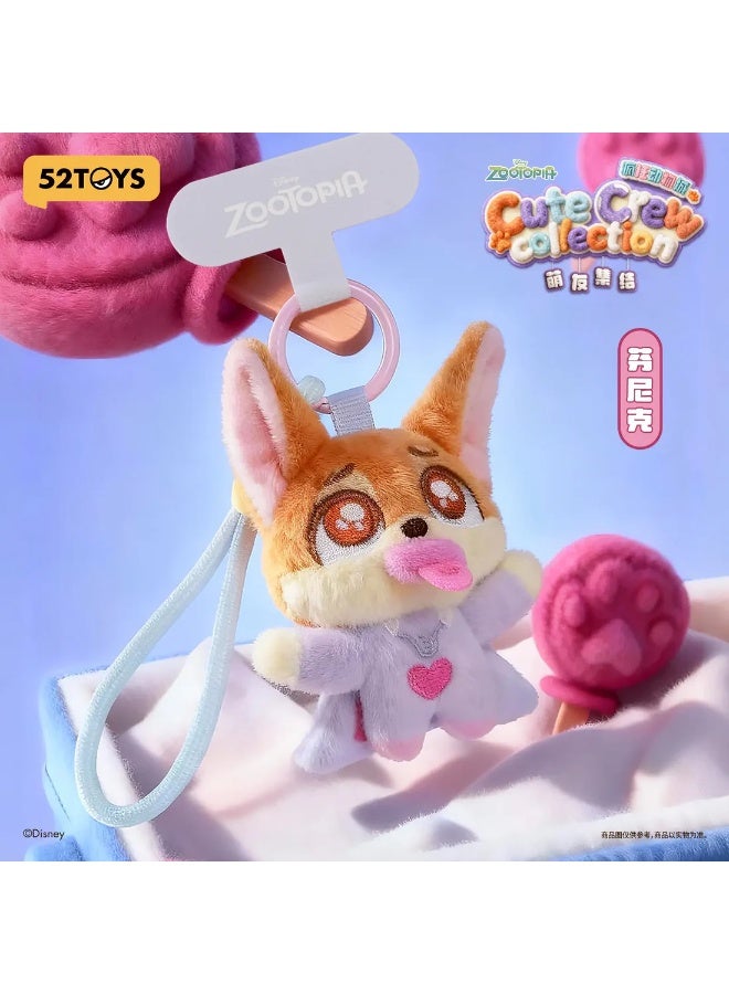52TOYS الصندوق العشوائي لـ52 تويز، زوتوبيا، المجموعة اللطيفة، حزام هاتف قطيفة، علبة عشوائية واحدة - Image 4