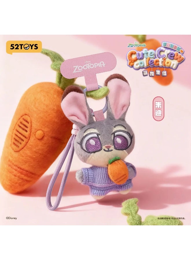 52TOYS الصندوق العشوائي لـ52 تويز، زوتوبيا، المجموعة اللطيفة، حزام هاتف قطيفة، علبة عشوائية واحدة - Image 2