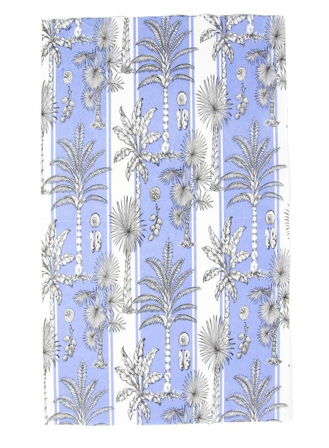 Caspari Southern Palms Blue & White Guest Towel Napkins - 15 Per Package - Image 4