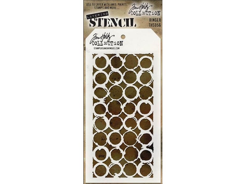 Stampers Anonymous SPATHS.56 Tim Holtz Ringer Layering Stencil - Image 1