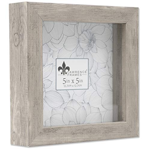 Lawrence Frames Shadow Box Frame, 5x5, Natural Gray - Image 1