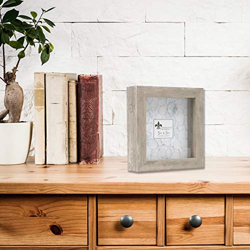 Lawrence Frames Shadow Box Frame, 5x5, Natural Gray - Image 5