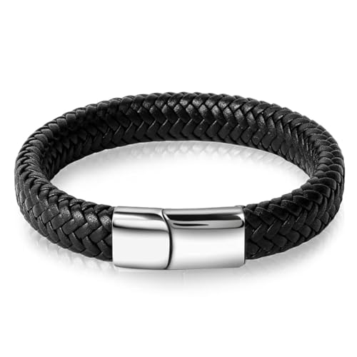 YouBella Black Leather Bracelet for Men | European Hot Retro Style Bracelet | Birthday Gift for Men and Boys for Husband (YBBN_92150) - Image 1