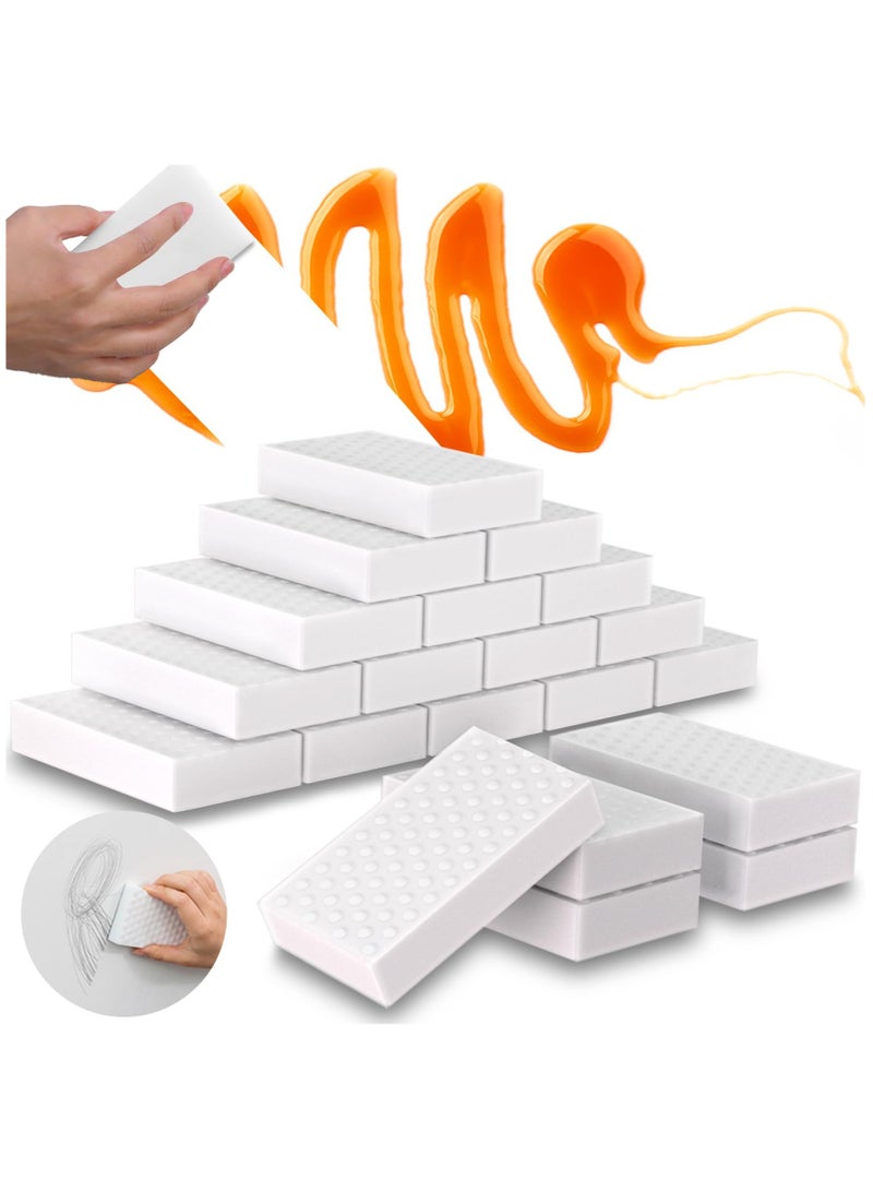 SOLARAE Magic Eraser Sponges, Premium 2X Density Extra Thick Melamine Foam, Non-Scratch Multi-Purpose Cleaning Pads, Large Household Kitchen, Bathroom, Wall, and Floor Cleaner in Bulk(30 Pack) - Image 1