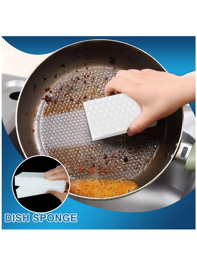 SOLARAE Magic Eraser Sponges, Premium 2X Density Extra Thick Melamine Foam, Non-Scratch Multi-Purpose Cleaning Pads, Large Household Kitchen, Bathroom, Wall, and Floor Cleaner in Bulk(30 Pack) - Image 2