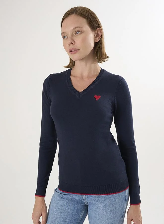 فيليكس هاردي V-Neck Knitted Pullover