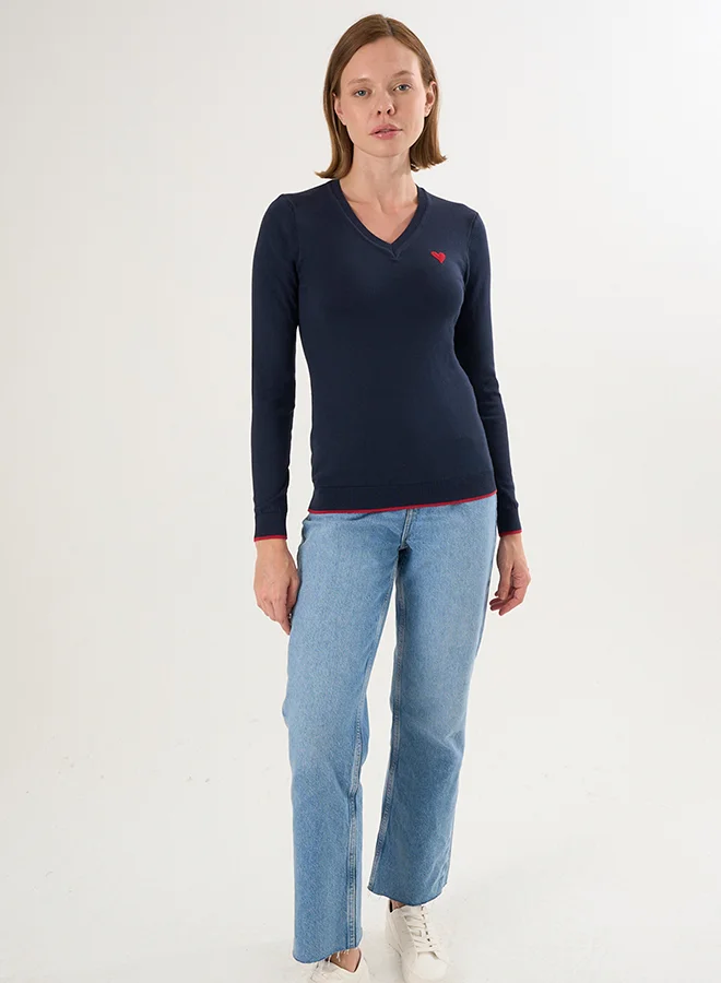 فيليكس هاردي كنزة صوفية بياقة على شكل حرف