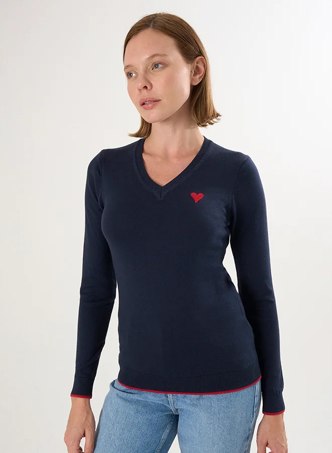 فيليكس هاردي كنزة صوفية بياقة على شكل حرف